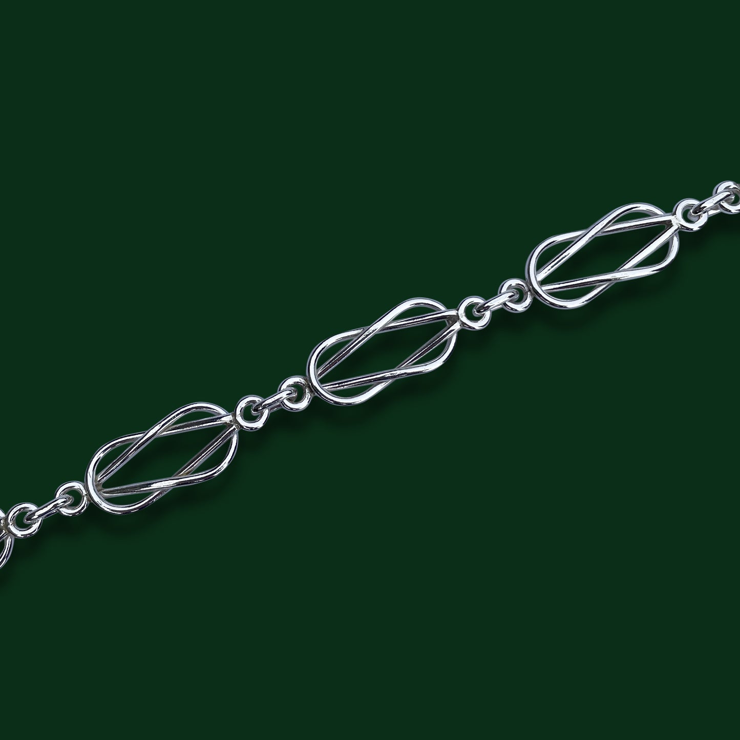 A close up of the Forget-Me-Knot link on a dark green background.